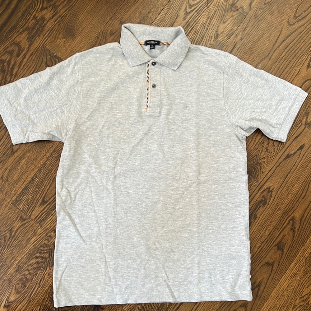 Burberry Mens polo Grey size M Mint condition